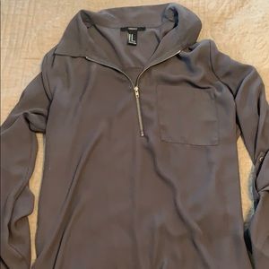 Medium Forever 21 Gray Dress Shirt